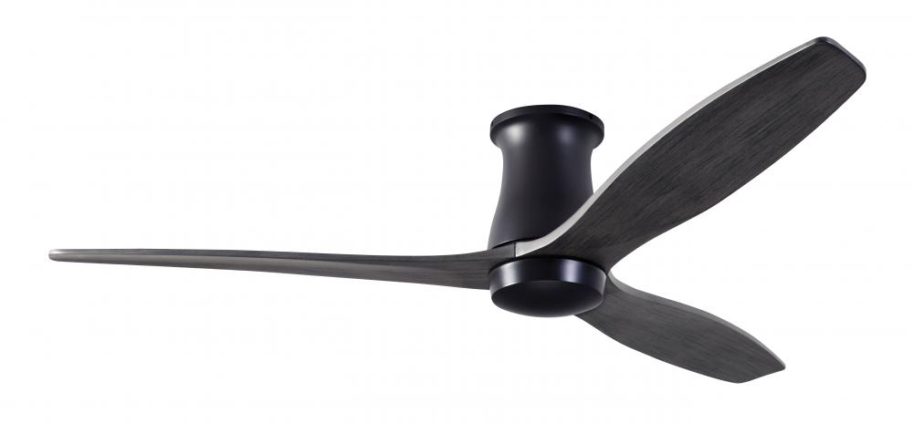 Arbor Flush DC Fan; Dark Bronze Finish; 54" Ebony Blades; No Light; Wall/Remote Combo Control