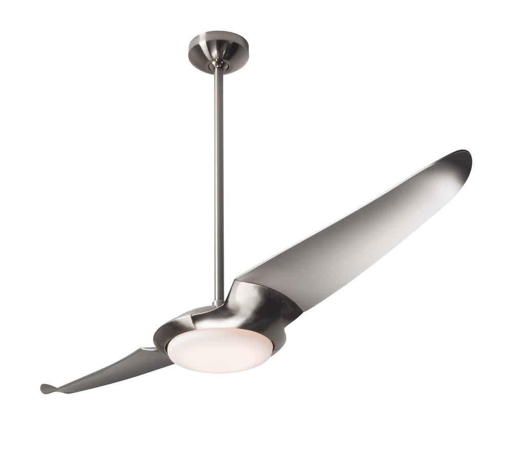 IC/Air (2 Blade ) Fan; Bright Nickel Finish; 56" Dark Blades; 20W LED; Remote Control