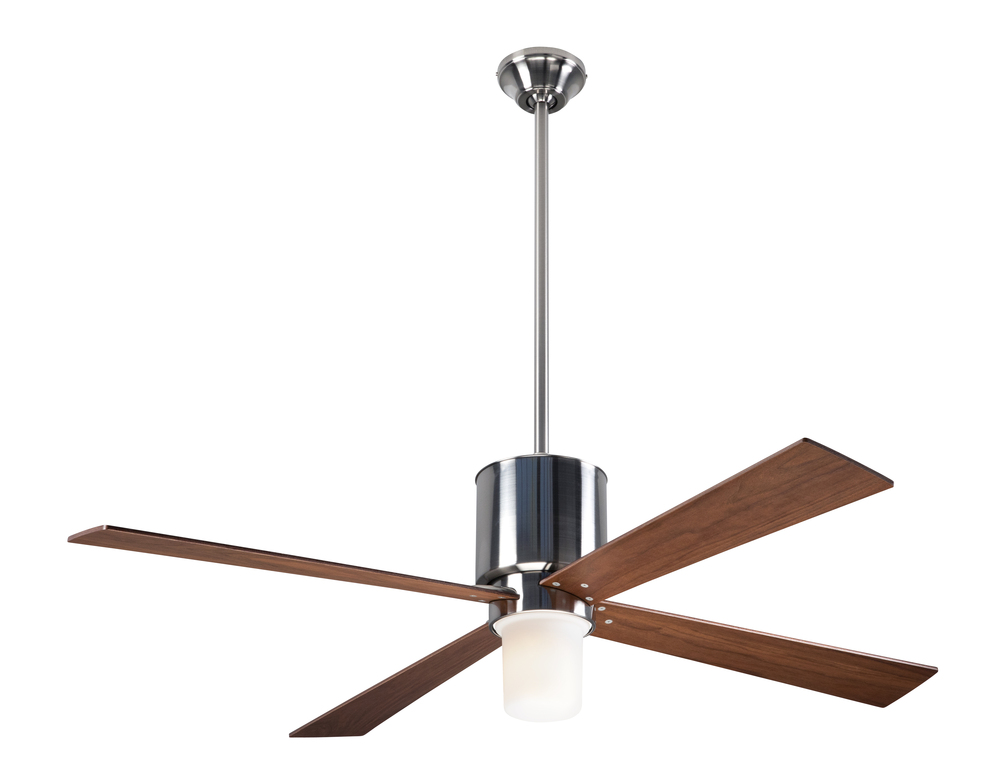 Lapa Fan; Bright Nickel Finish; 50" Mahogany Blades; 17W LED; Fan Speed and Light Control (3-wir