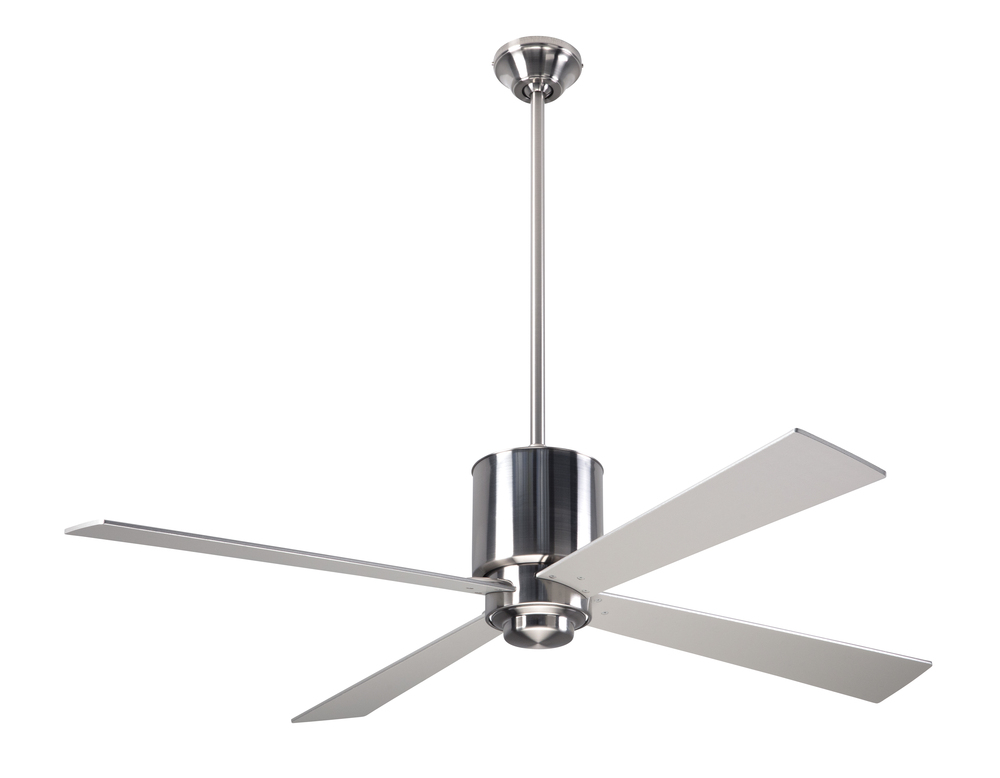 Lapa Fan; Bright Nickel Finish; 50" White Blades; No Light; Fan Speed Control