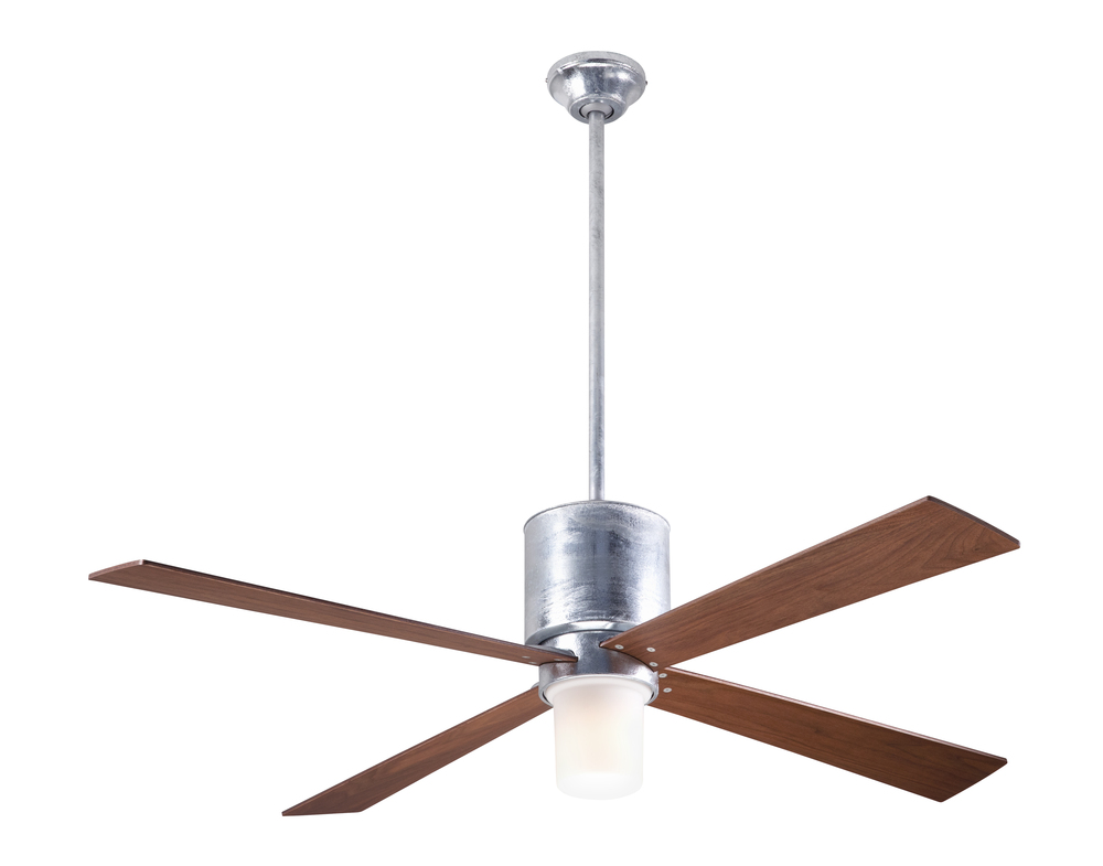 Lapa Fan; Galvanized Finish; 50" Mahogany Blades; 17W LED; Fan Speed and Light Control (3-wire)