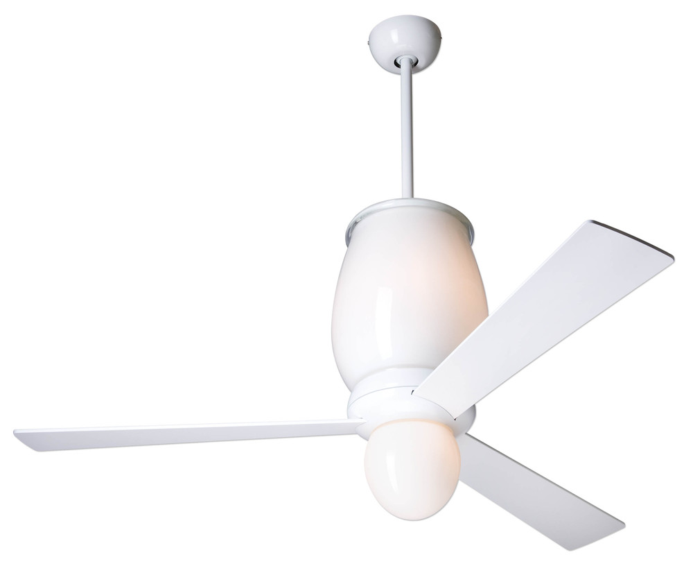 Lumina Fan; Gloss White Finish; 52" White Blades; 12W+9W LED; Fan Speed and Light Control