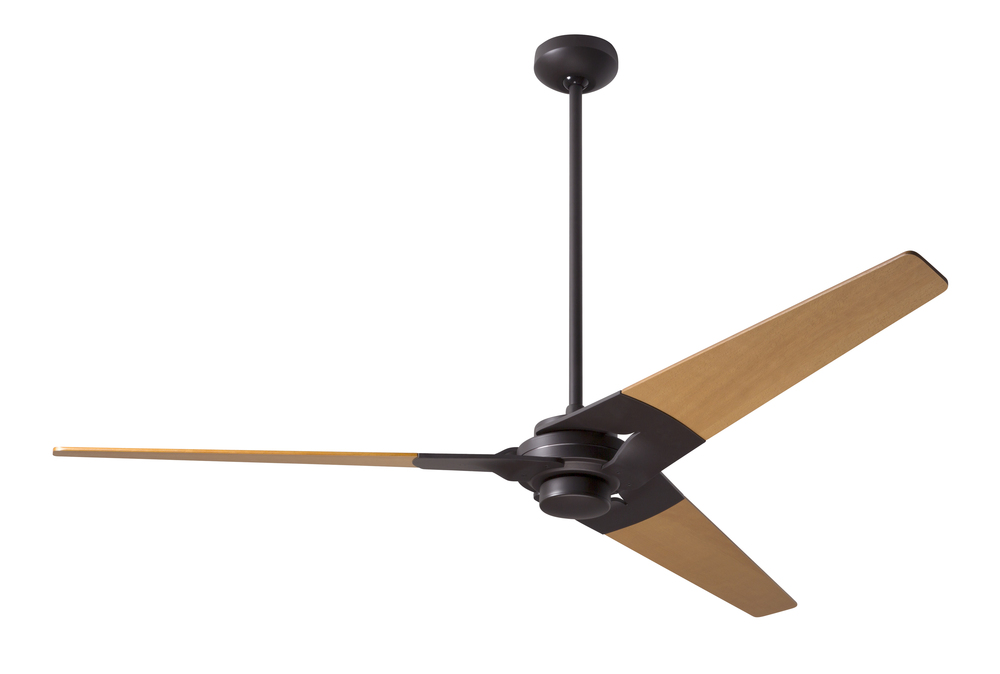 Torsion Fan; Dark Bronze Finish; 62" Maple Blades; No Light; Fan Speed Control