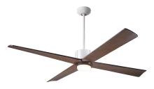 Modern Fan Co. NOU-MWBS-56-MG-271-RC - Nouveau DC Fan; Matte White Finish w/ Brass; 56" Mahogany Blades; 17W LED; Remote Control