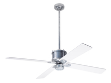 Modern Fan Co. IND-GV-50-WH-NL-RC - Industry DC Fan; Galvanized Finish; 50" White Blades; No Light; Remote Control