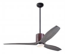 Modern Fan Co. LLX-DBCH-54-GY-271-WC - LeatherLuxe DC Fan; Dark Bronze Finish with Chocolate Leather; 54" Graywash Blades; 17W LED; Wal