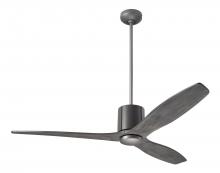 Modern Fan Co. LLX-GTGY-54-GY-NL-WC - LeatherLuxe DC Fan; Graphite Finish with Gray Leather; 54" Graywash Blades; No Light; Wall Contr