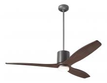 Modern Fan Co. LLX-GTGY-54-MG-271-WC - LeatherLuxe DC Fan; Graphite Finish with Gray Leather; 54" Mahogany Blades; 17W LED; Wall Contro