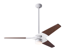 Modern Fan Co. TOR-GW-52-MG-271-002 - Torsion Fan; Gloss White Finish; 52" Mahogany Blades; 17W LED; Fan Speed and Light Control (3-wi