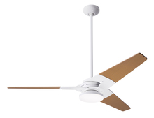 Modern Fan Co. TOR-GW-52-MP-272-002 - Torsion Fan; Gloss White Finish; 52" Maple Blades; 20W LED; Fan Speed and Light Control (3-wire)