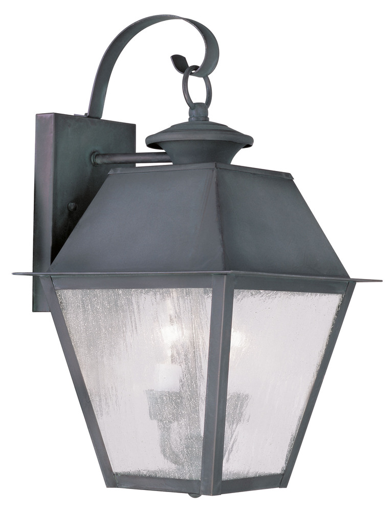2 Light Charcoal Outdoor Wall Lantern