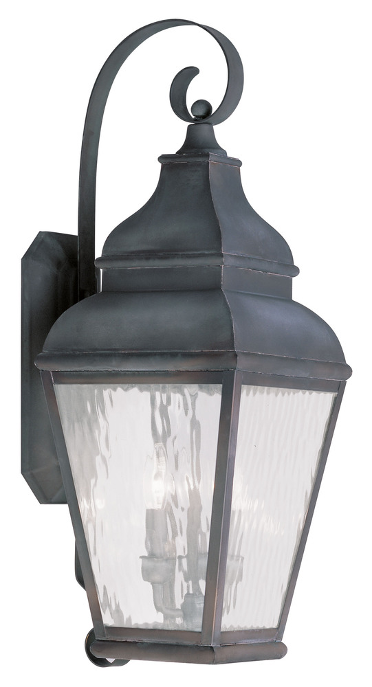 3 Light Charcoal Outdoor Wall Lantern