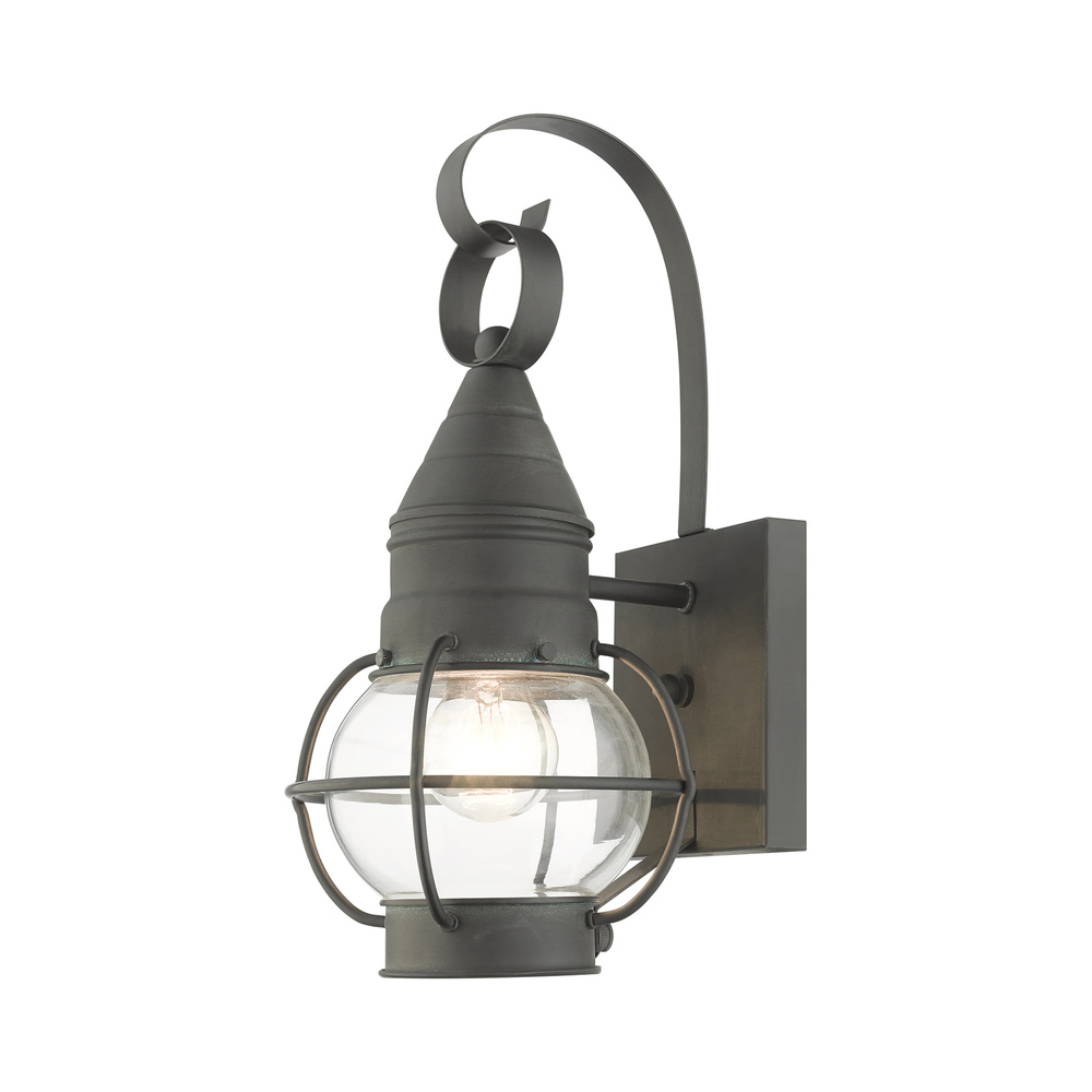 1 Lt Charcoal Outdoor Wall Lantern