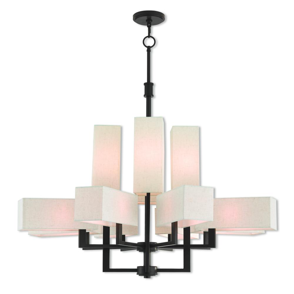 12 Lt BZ Foyer Chandelier