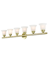 Livex Lighting 1066-02 - 6 Light Polished Brass Bath Light