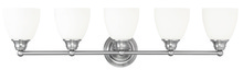 Livex Lighting 13665-91 - 5 Light Brushed Nickel Bath Light