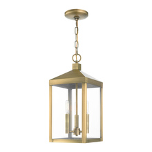Livex Lighting 20593-01 - 3 Lt Antique Brass Outdoor Pendant Lantern