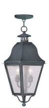 Livex Lighting 2546-61 - 2 Light Charcoal Outdoor Chain Lantern
