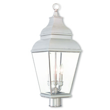 Livex Lighting 2594-91 - 3 Light Brushed Nickel Post-Top Lantern