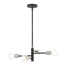 Livex Lighting 45864-04 - 4 Lt Black Chandelier