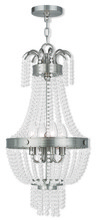 Livex Lighting 51854-91 - 4 Light Brushed Nickel Mini Pendant