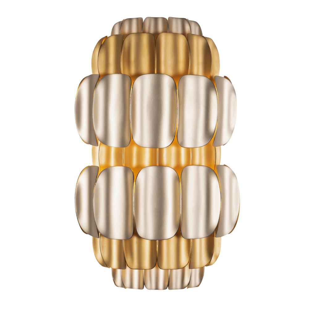 Swoon 2-Lt Sconce - Antique Gold/Gold Dust