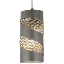 Varaluz 240M01SL - Flow 1-Lt Cylinder Mini Pendant - Steel