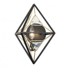 Varaluz 353W01MBFG - Marcia 1-Lt Wall Sconce - Matte Black/French Gold