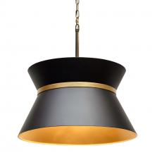 Varaluz 390P04MBFG - Mad Hatter 4-Lt   Pendant - Matte Black/French Gold