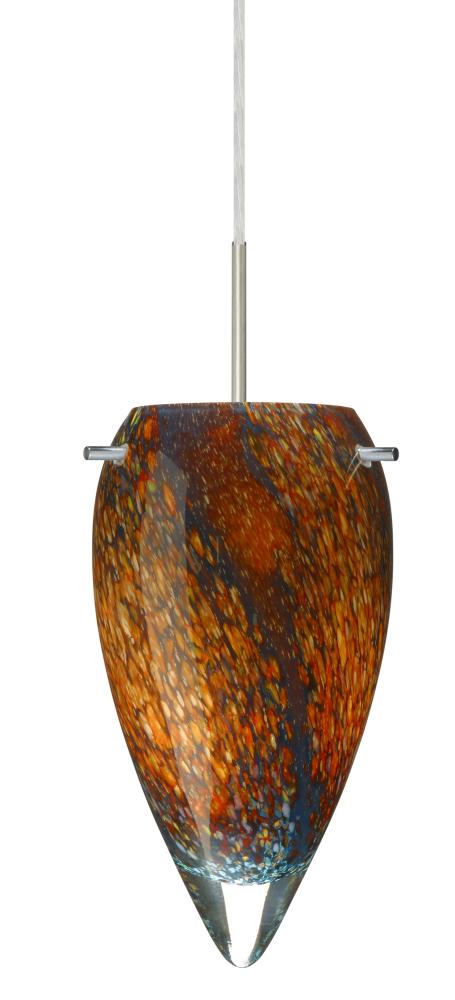 Besa Juli LED Pendant Ceylon Satin Nickel 1x9W LED