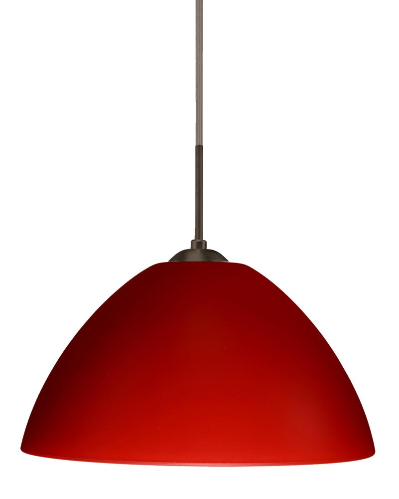 Besa Tessa LED Pendant Red Matte Bronze 1x9W LED