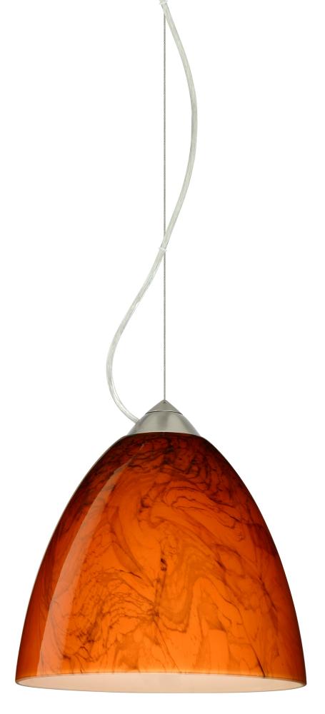 Besa Vila Cable Pendant Satin Nickel Habanero 1x9W LED