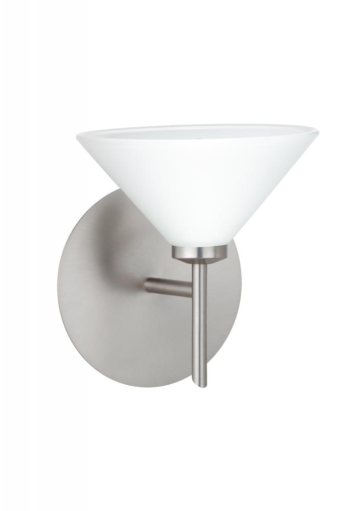 Besa Wall Kona Satin Nickel White 1x5W LED