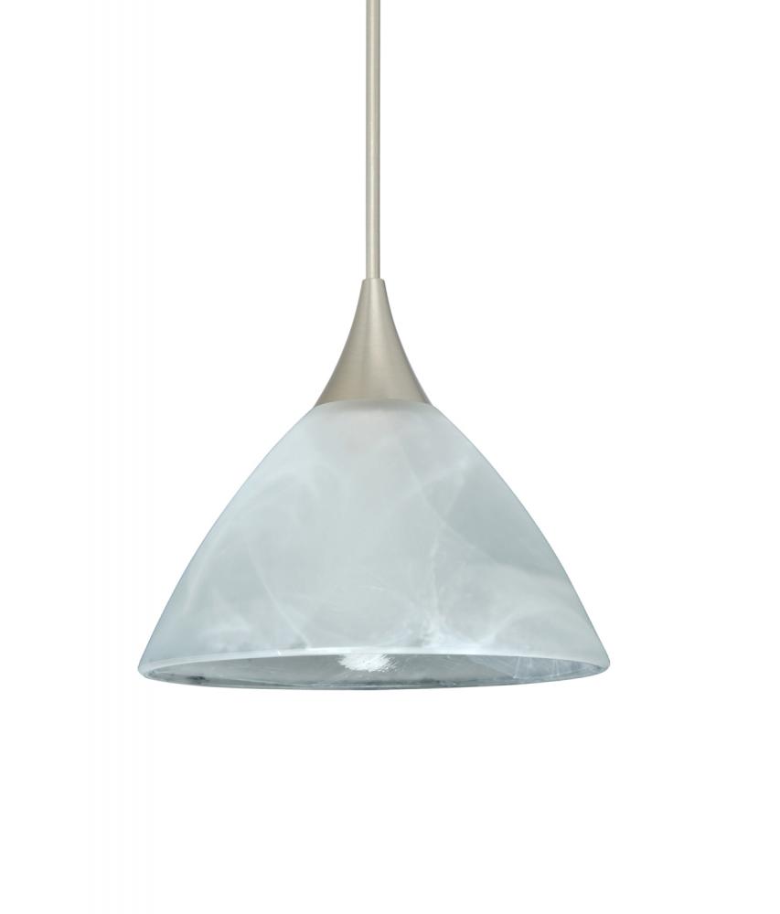 Besa Pendant Domi Satin Nickel Marble 1x6W LED