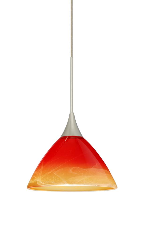 Besa Pendant Domi Satin Nickel Solare 1x6W LED