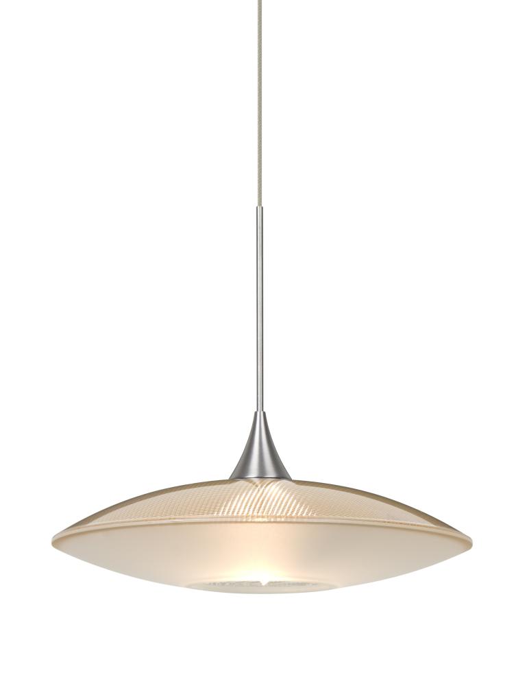 Besa Pendant Spazio Satin Nickel Gold/Frost 1x50W Halogen