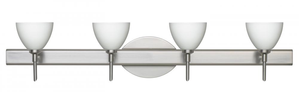 Besa Divi Wall 4SW Opal Matte Satin Nickel 4x5W LED