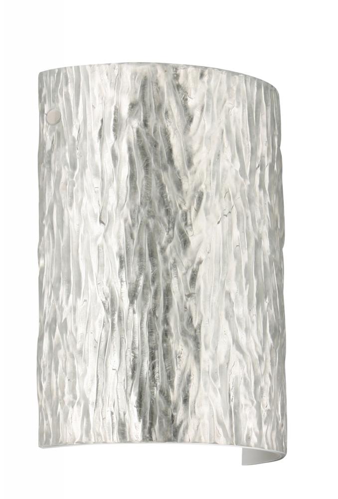 Besa Tamburo Stone LED Wall Stone Silver Foil Polished Nickel 1x8W LED