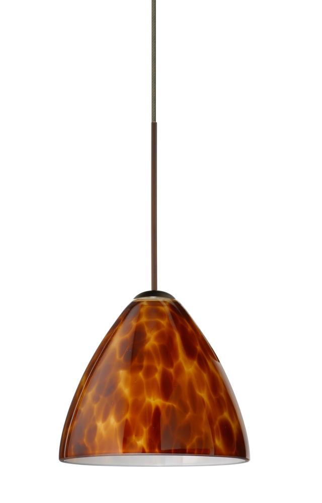 Besa Pendant For Multport Canopy Mia Bronze Amber Cloud 1x50W Halogen