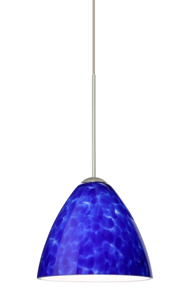 Besa Pendant For Multport Canopy Mia Satin Nickel Blue Cloud 1x5W LED