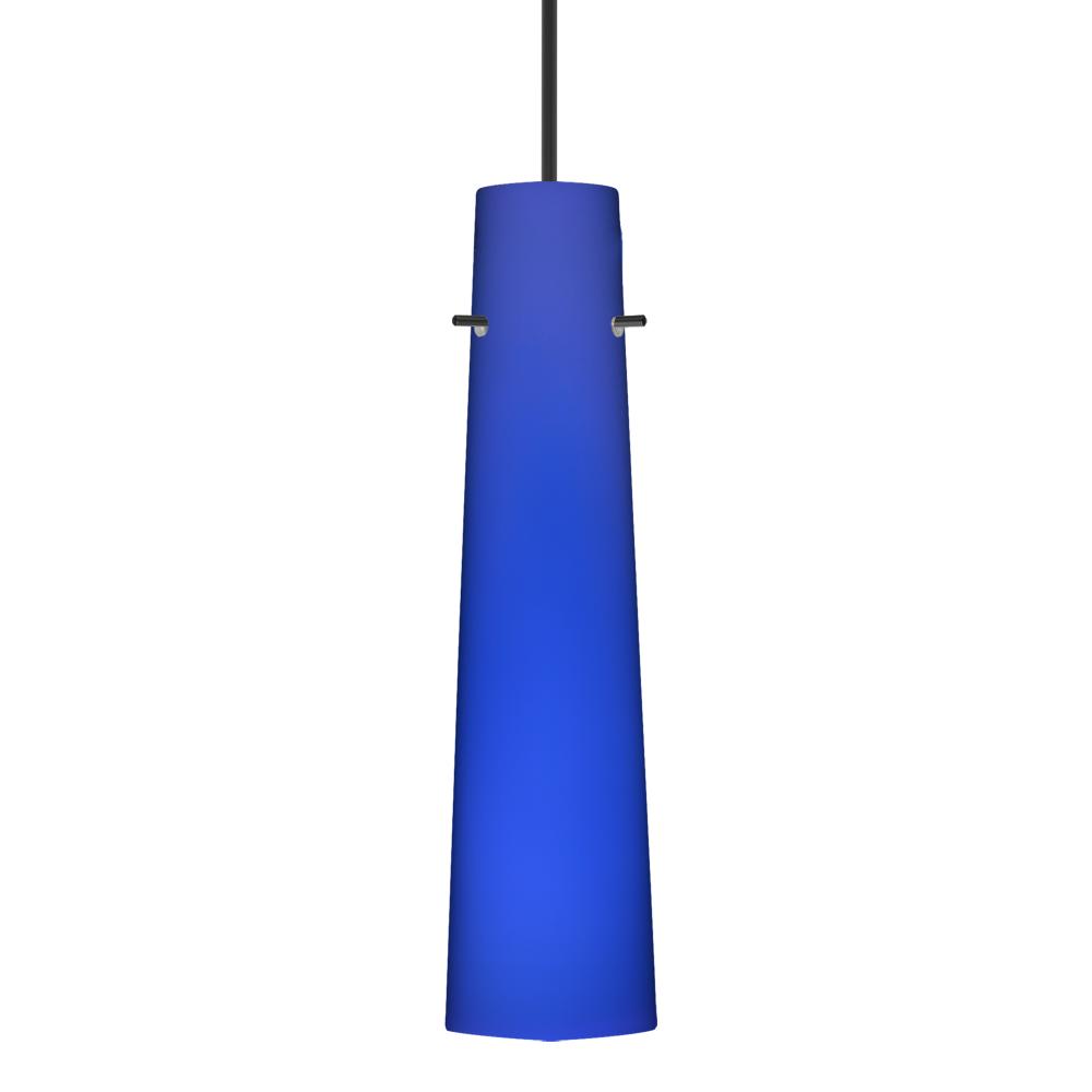 Besa Camino Pendant for Multiport Canopy Black Cobalt Blue Matte 1x50W Halogen, 0-10V Dimm