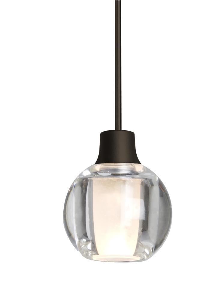 Besa, Boca 3 Cord Pendant For Multiport Canopies, Clear, Bronze Finish, 1x35W Halogen