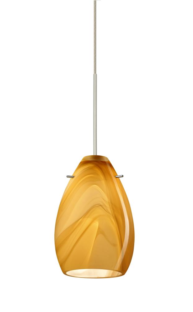 Besa Pendant Pera 6 Satin Nickel Honey 1x50W Halogen