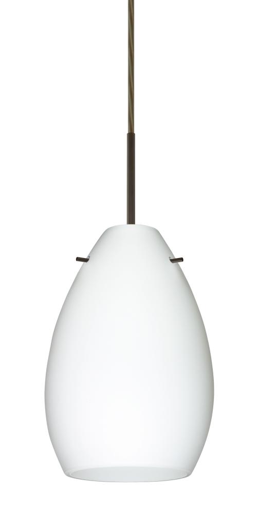 Besa Pera 6 Pendant Bronze Opal Matte 1x40W Halogen