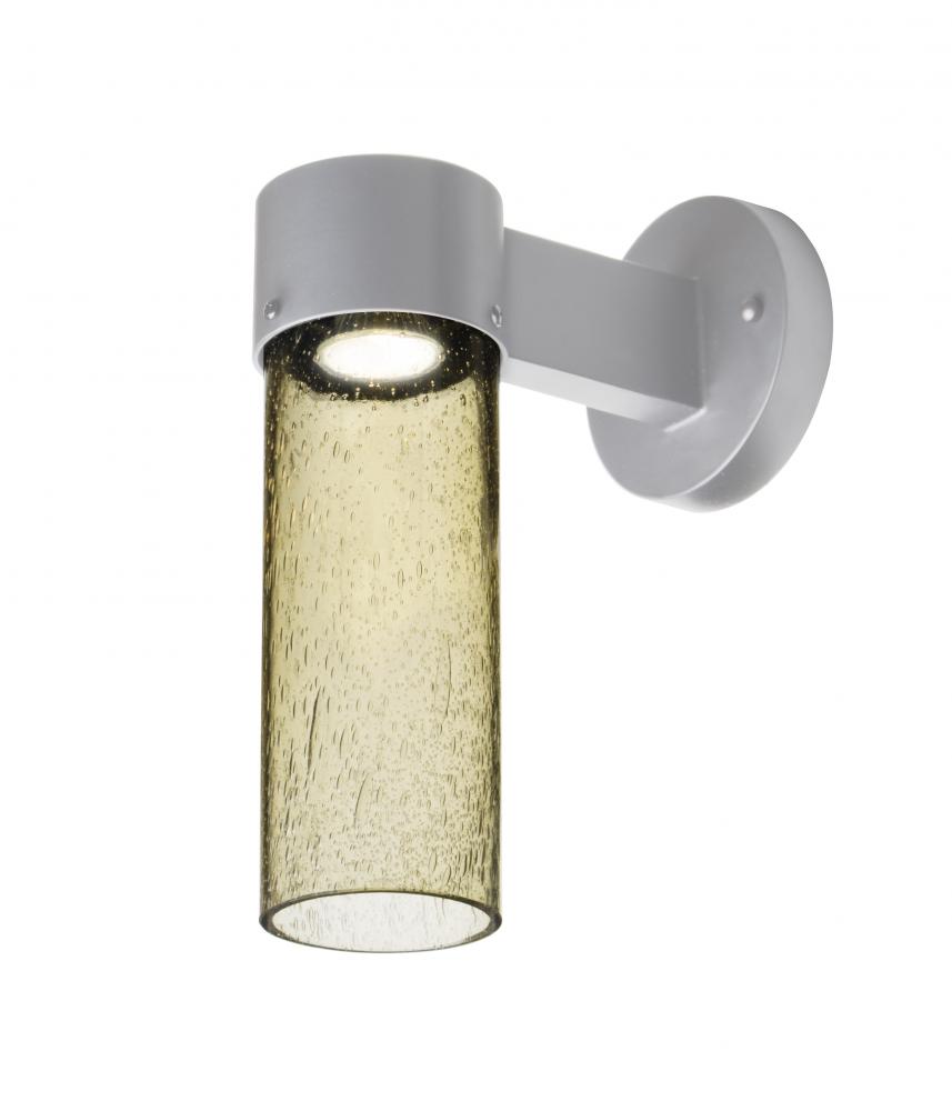Besa, Juni 10 Outdoor Sconce, Gold Bubble, Silver Finish, 1x4W LED