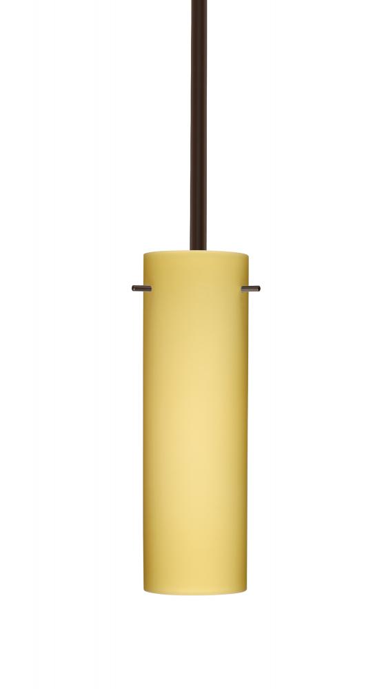 Besa Stem Copa Pendant Bronze Vanilla Matte 1x9W LED