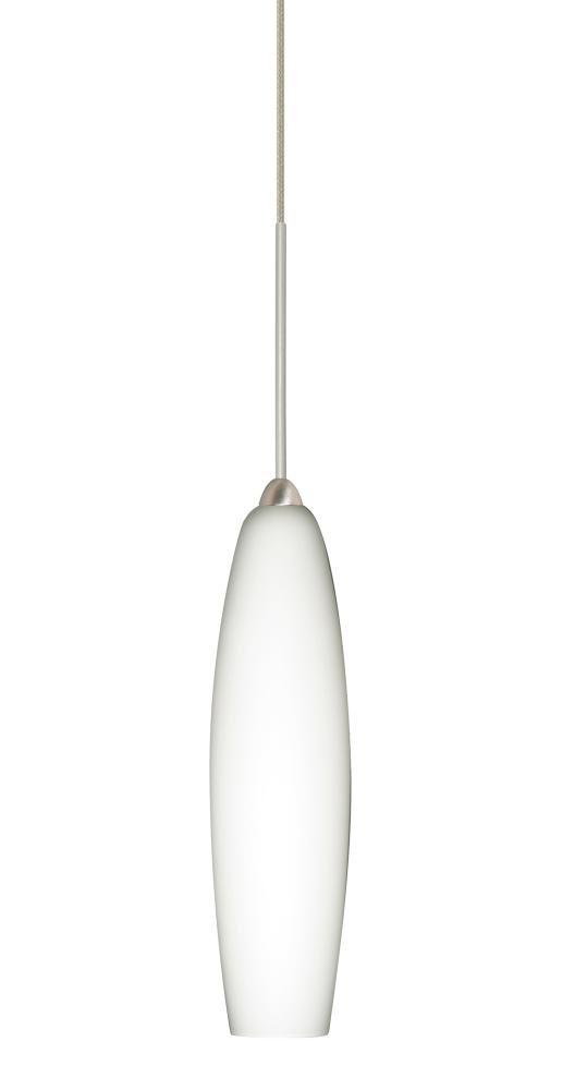 Besa Pendant Zumi Satin Nickel Opal Matte 1x35W Halogen