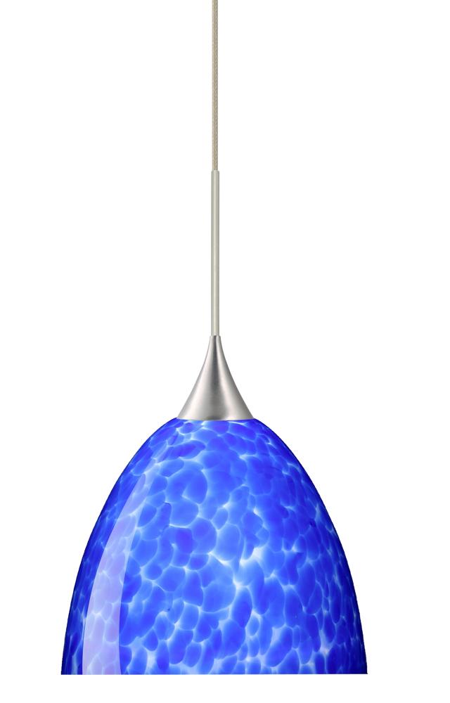 BESA PENDANT SASHA SATIN NICKEL BLUE CLOUD 1X6W LED