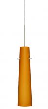 Besa Lighting 1BT-567480-SN - Besa Camino Pendant Satin Nickel Amber Matte 1x40W Halogen