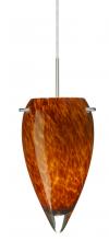 Besa Lighting 1JC-412518-SN - Besa Juli Pendant Satin Nickel Amber Cloud 1x100W Medium Base